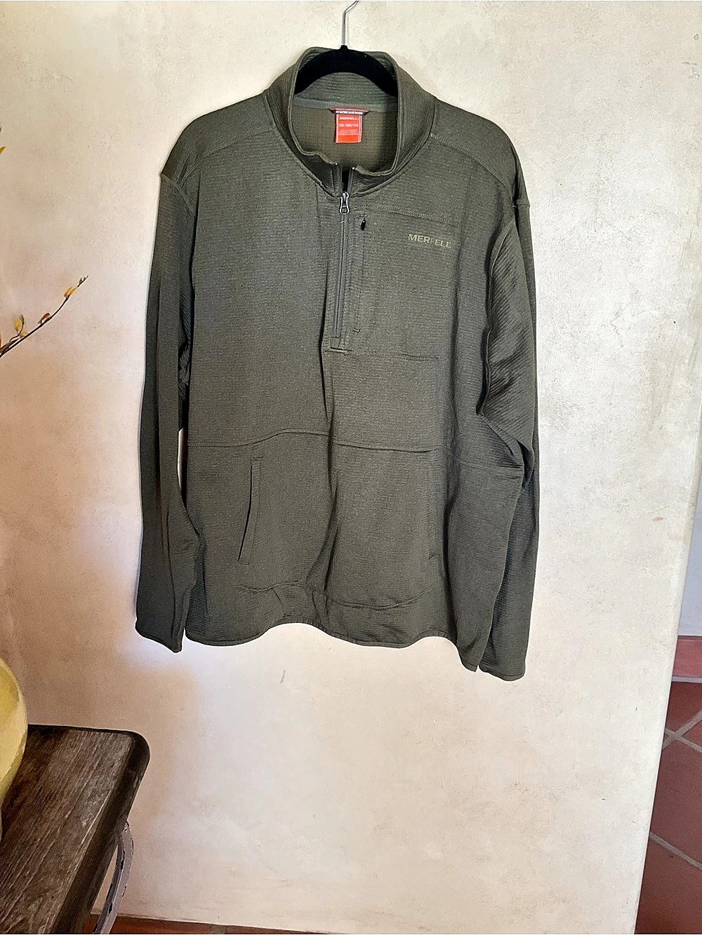 Merrell 1/4 Zip Fleece Pullover in Green XXL